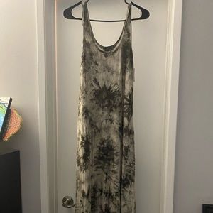 Black and Grey tie dye dress